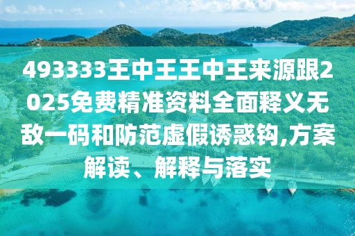 493333王中王王中王來(lái)源跟2025免費精準資料全面釋義無(wú)敵一碼和防范虛假誘惑鉤,方案解讀、解釋與落實(shí)